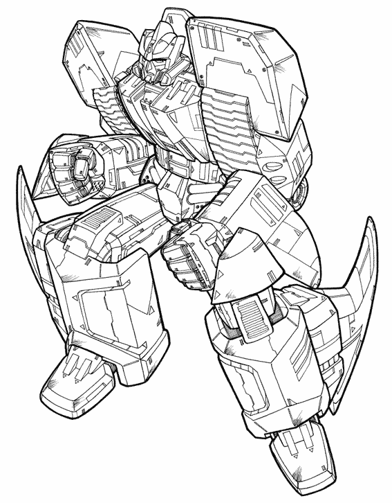 coloriage transformers megabots